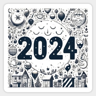 2024 Happy New Year Sticker